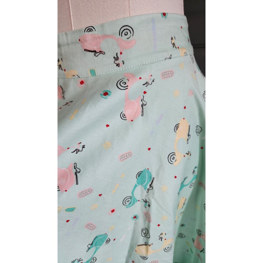 Voodoo Vixen Aqua Floral Midi Skirt - Picture 7 of 9